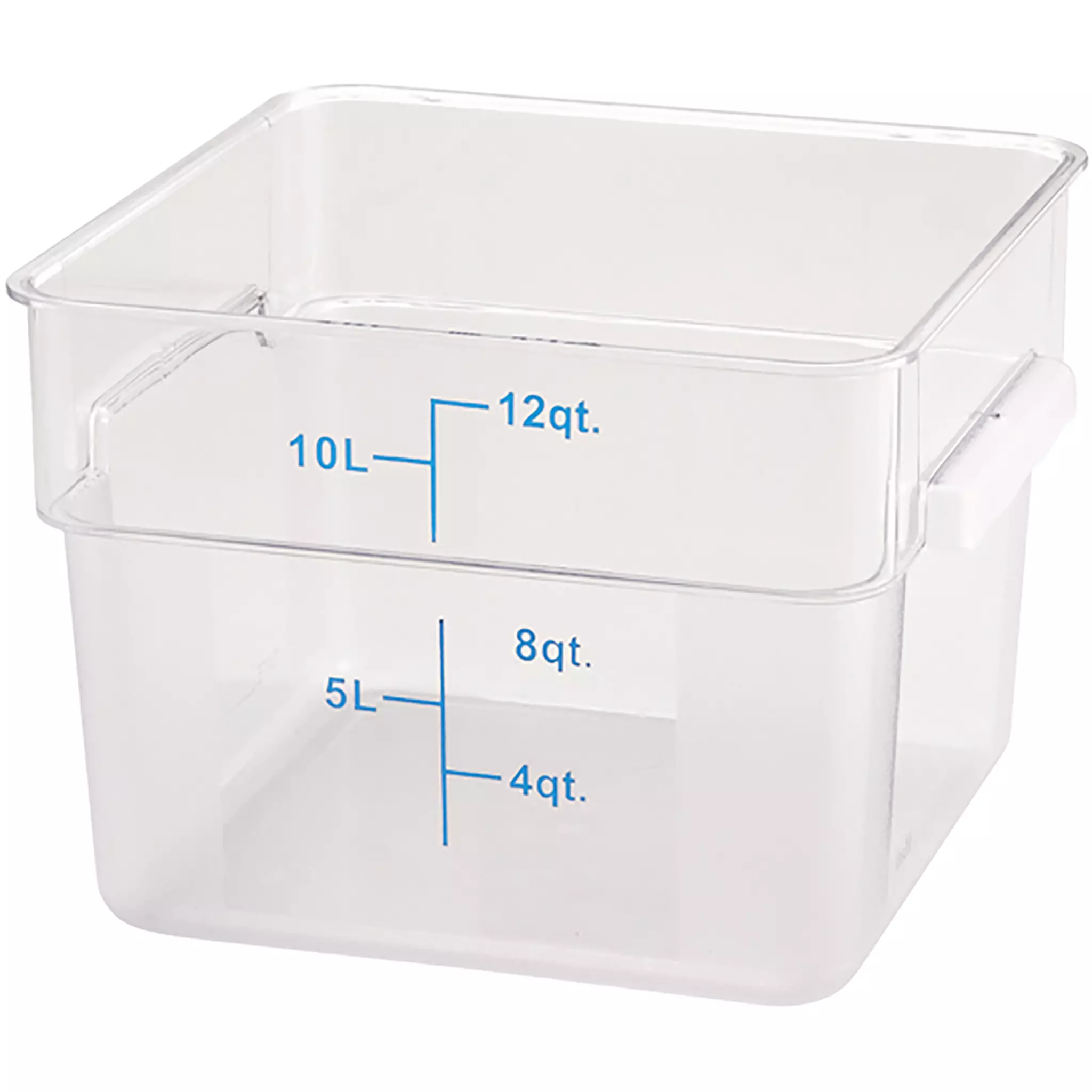 Winco PCSC Series Clear Polycarbonate Square Storage Container - Various Sizes-Phoenix Food Equipment