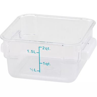 Winco PCSC Series Clear Polycarbonate Square Storage Container - Various Sizes-Phoenix Food Equipment