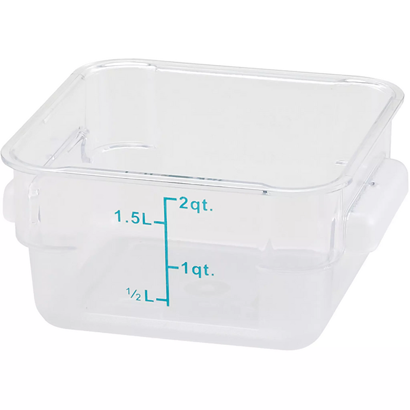 Winco PCSC Series Clear Polycarbonate Square Storage Container - Various Sizes-Phoenix Food Equipment