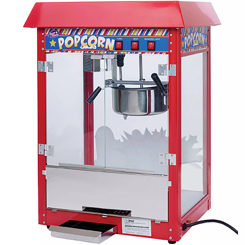 Winco POP-8R Electric Popcorn Machine W/ Non-Stick Kettle - 8 Oz-Phoenix Food Equipment