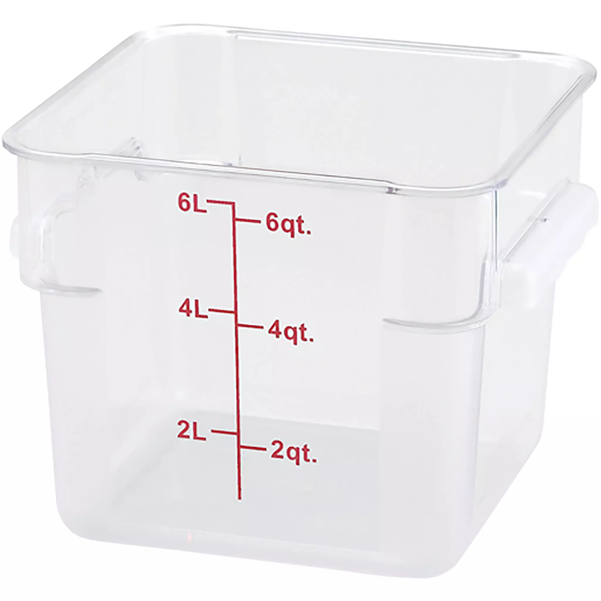 Winco PTSC Series Translucent Polypropylene Square Storage Container - Various Sizes-Phoenix Food Equipment