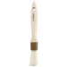 Winco boar bristle pastry and basting brush in the narrowest flat width with natural bristles and hang hole
