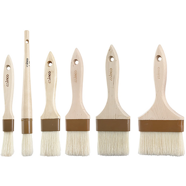 Winco Plastic Boar Bristle Pastry/Basting Brush - Various Sizes-Phoenix Food Equipment