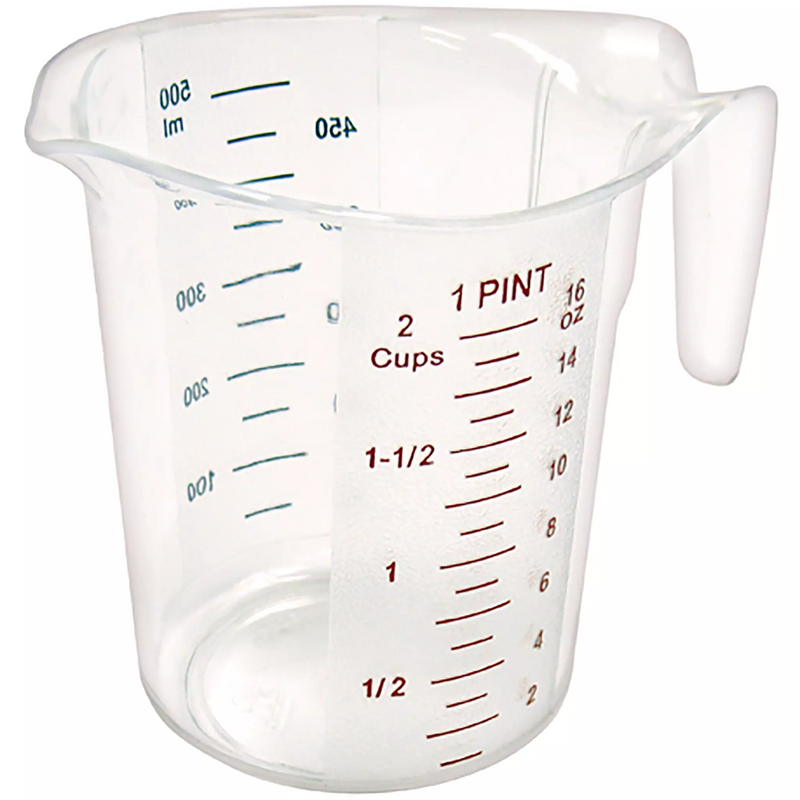 Winco Polycarbonate Measuring Cup With Colour Graduations - Various Sizes-Phoenix Food Equipment