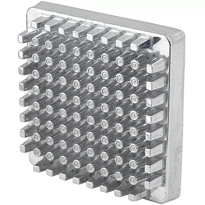 Winco FFC-Series French fry cutter pusher block with a dense grid of small aluminum pins for the finest cut