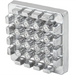 Winco FFC-Series French fry cutter pusher block with widely spaced large aluminum pins for the largest cut size