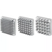 Winco replacement pusher blocks for FFC-Series French fry cutter, three aluminum blocks in different cut sizes