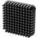 Winco black plastic pusher block replacement for HFC-series French fry cutter, smaller cut size, angled view