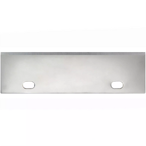 Winco replacement blade for griddle scraper, pack of 6, flat stainless steel scraper blade with two mount slots