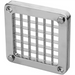 Winco replacement blade for HFC-series French fry cutter, stainless steel frame with large cut grid, angled view