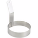 Winco round stainless steel egg ring with upright handle for flipping eggs on a griddle, medium size option