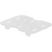Winco SP Series polycarbonate drain shelf, translucent white with drainage holes, wide fifth size option