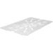 Winco SP Series polycarbonate drain shelf, translucent white with drainage holes, full length size option