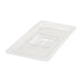 Winco SP Series clear polycarbonate food pan cover with solid flat lid and centre grip, third size option