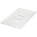 Winco SP Series clear polycarbonate food pan cover with solid flat lid and centre grip, largest size option