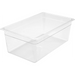 Winco SP Series clear polycarbonate food pan, large rectangular footprint in the deepest depth, angled view