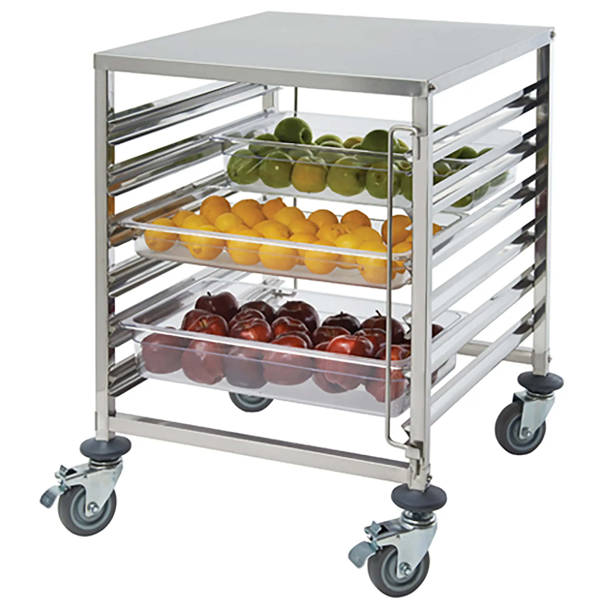 Winco SRK-12D Double Side-Load Stainless Steel 12-Tier Steam Table Pan/Food Pan Rack-Phoenix Food Equipment