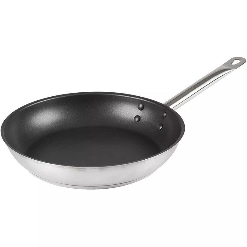 Winco SSFP Series Stainless Steel Non Stick Fry Pan - Various Sizes-Phoenix Food Equipment