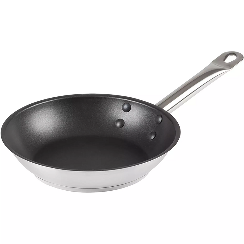 Winco SSFP Series Stainless Steel Non Stick Fry Pan - Various Sizes-Phoenix Food Equipment