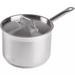 Winco SSSP-Series stainless steel sauce pan with cover and long handle, fourth size option with taller body