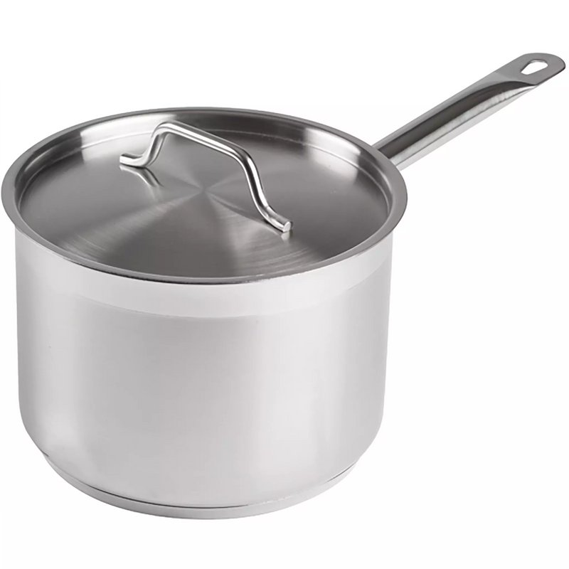 Winco SSSP-Series Stainless Steel Sauce Pan With Cover - Various Sizes-Phoenix Food Equipment