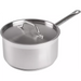 Winco SSSP-Series stainless steel sauce pan with cover and long handle, fifth size option with wider body
