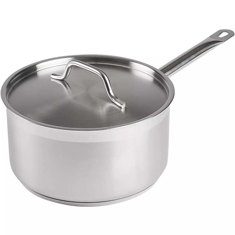 Winco SSSP-Series Stainless Steel Sauce Pan With Cover - Various Sizes-Phoenix Food Equipment