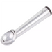 Winco self-defrosting ice cream dipper, aluminum scoop with black colour-coded end cap and rounded bowl