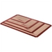 Winco silicone baking mats in various sizes, set of red-rimmed fibreglass mats stacked from large to small
