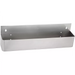 Winco single stainless steel speed bar rail with deep trough and keyhole wall-mount slots, shorter size option
