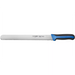 Winco Sof-Tek 12 inch wavy edge slicer knife with serrated stainless steel blade and blue and black soft grip handle