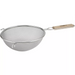 Winco stainless steel fine mesh strainer with wooden handle and bowl hook, first size option