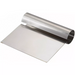 Winco stainless steel scraper with handle, flat rectangular bench scraper blade with rolled steel grip