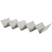 Winco stainless steel taco holder, largest size option with the longest wavy design for five tacos, angled view