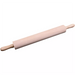 Winco wooden rolling pin with smooth hardwood barrel and turned end handles, second size option shown