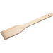 Winco wooden stirring paddle, second size option with a broad flat blade and long hardwood handle, close angle
