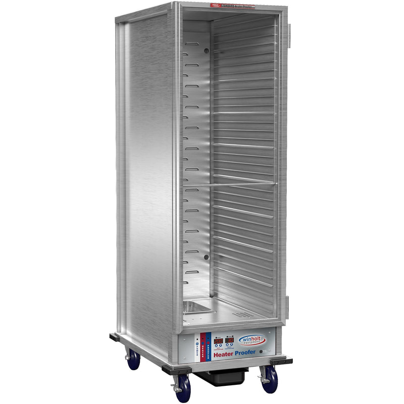 Winholt NHPL-1836C-CD non-insulated full height proofer and heated holding cabinet with clear door on casters